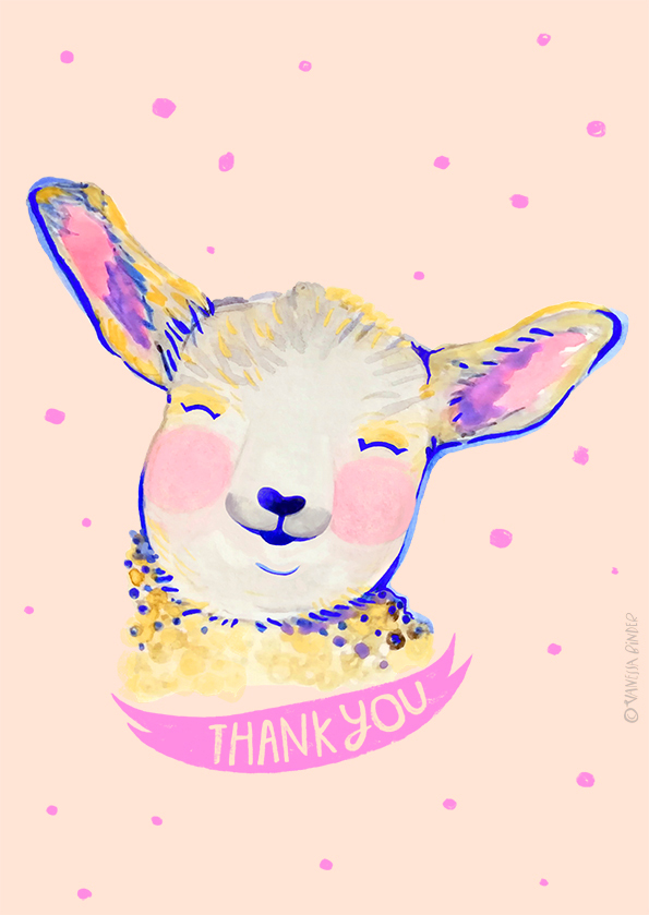 Baby Lamb Design_Illustration By VanessaBinder