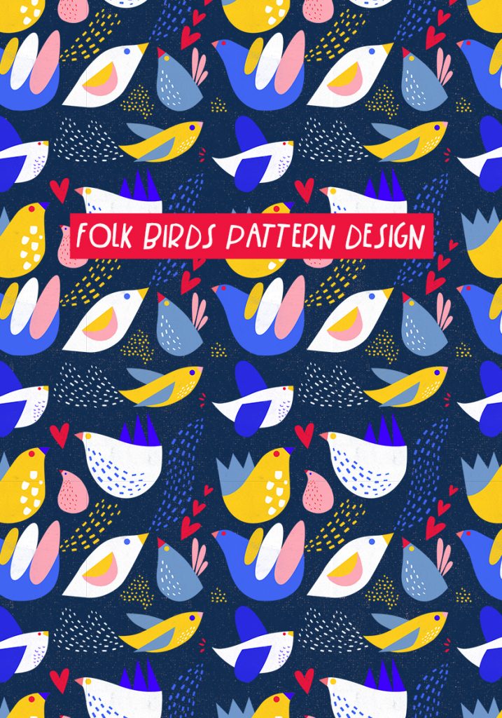 Folk-Birds-Pattern-Design-Vanessa-Binder