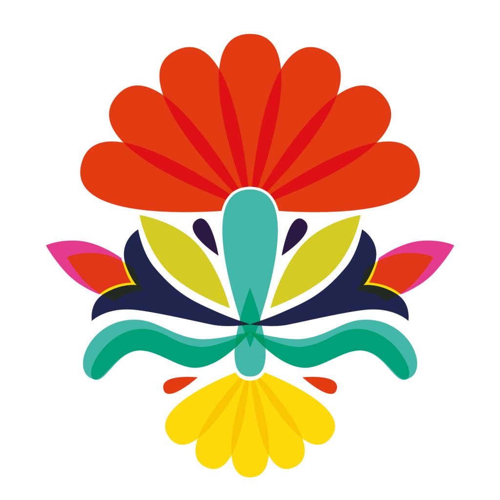 Scandinavian Folk Flower by Vanessa Binder