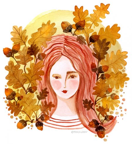 TheQueenOfAcorns_IllustrationByVanessaBinder