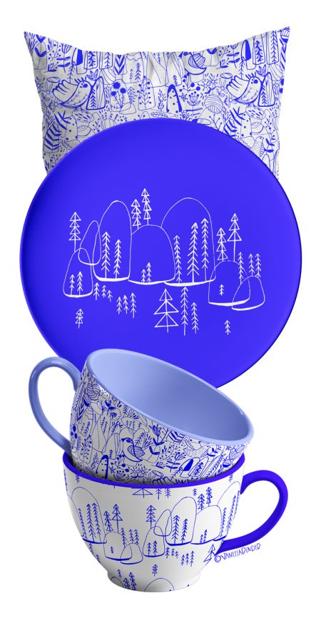 Birds & Pines Pattern Design Mini Collection By Vanessa Binder