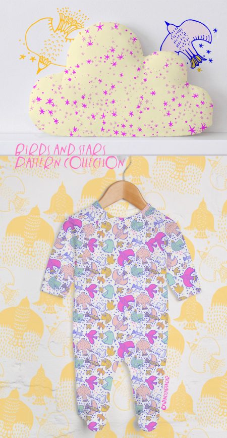 Birds & Little Stars Pattern Collection by Vanessa Binder