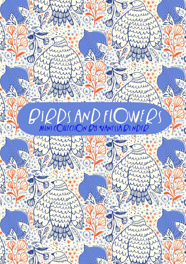Birds & Flowers Pattern Collection by Vanessa Binder